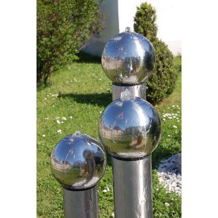 Edelstahl Gartenbrunnen Stuttgart 3er SET 110S15