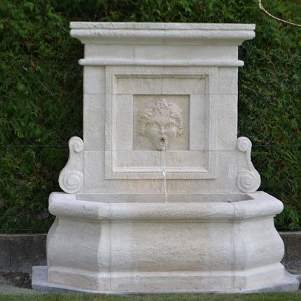 Gartenbrunnen Wandbrunnen Naturstein Anduze I